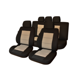 huse scaune auto compatibile MERCEDES Clasa C W203 2000-2007 - (UMB3) Culoare: negru +  bej