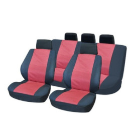 huse scaune auto compatibile AUDI A3 (8L) 1996-2003 - Culoare: negru + rosu