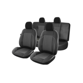 huse scaune auto compatibile DACIA Logan II 2012-2020 - Exclusive Leather Lux - Culoare: negru