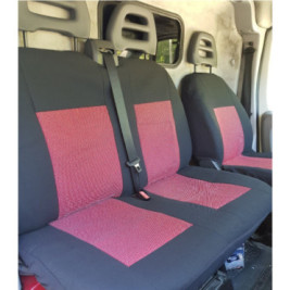 huse scaune auto fata RENAULT Master 1997-2010 - Culoare: negru + rosu