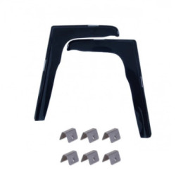 Paravanturi auto dedicate PEUGEOT Partner 3 2018-prezent (2 bucati/set) - plastic acrilic - fumuriu