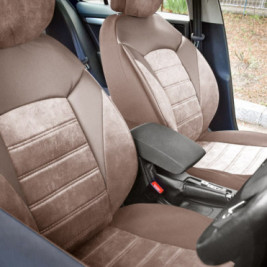 Set huse scaune auto compatibile VW Passat B6 2005-2010 - Diamond - Culoare: bej