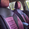 Set huse scaune auto compatibile SEAT Ibiza III 2002-2008 - Diamond - Culoare: negru + mov