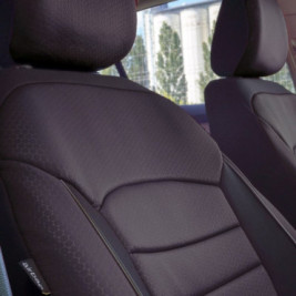 Set huse scaune auto compatibile DACIA Logan II 2012-2020 - Urban - Culoare: negru