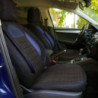 Huse scaune auto compatibile OPEL Vectra C 2002-2010 - Racing - Culoare: negru + albastru