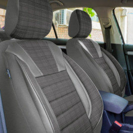 Set huse scaune auto compatibile BMW Seria 1 E87 2004-2011 - Luxury - Culoare: gri