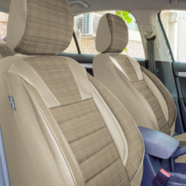 Set huse scaune auto compatibile DACIA Sandero I 2008-2012 - Luxury - Culoare: bej