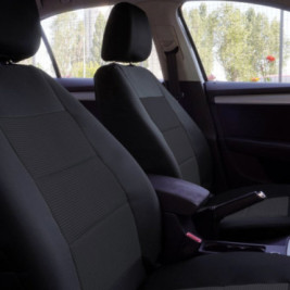 Set huse scaune auto compatibile DACIA Sandero II 2012-2020 - Premium Lux - (UMB4) Culoare: negru