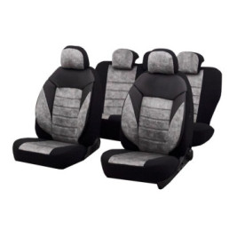 huse scaune auto compatibile DACIA Logan II 2012-2020 - Culoare: negru + gri