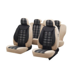 huse scaune auto compatibile MERCEDES Clasa C W204 2007-2014 - Culoare: negru + bej