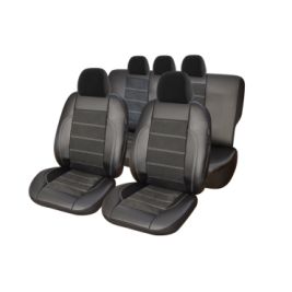 huse scaune auto compatibile SKODA Rapid 2012-2019 - Exclusive Leather Alcantara - Culoare: negru
