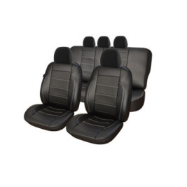 huse scaune auto compatibile SEAT Leon II 2005-2012 - Exclusive Leather King - Culoare: negru