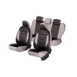 huse scaune auto compatibile DACIA Sandero I 2008-2012 - Culoare: negru + gri