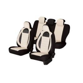 huse scaune auto compatibile MERCEDES Clasa C W203 2000-2007 - Culoare: negru + bej