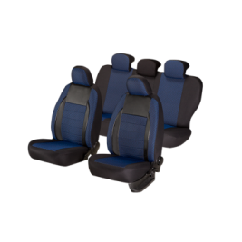 huse scaune auto compatibile CHEVROLET Aveo I 2002-2011 - Culoare: negru + albastru