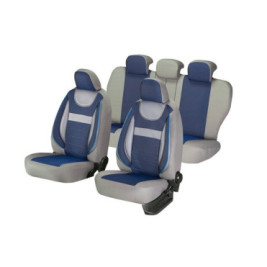 huse scaune auto compatibile DACIA Sandero II 2012-2020 - Culoare: gri + albastru