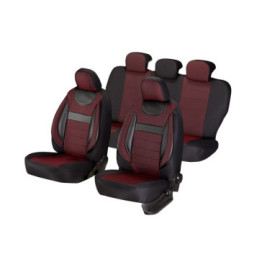 huse scaune auto compatibile AUDI A4 B7 2004-2009 - Culoare: negru + rosu